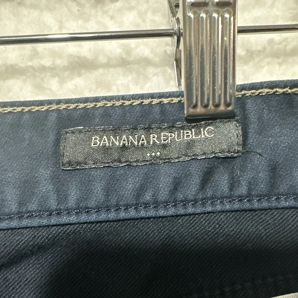 Banana Republic Travel Jean‎ Athletic Fit Navy Blue Chino Pants Size 32